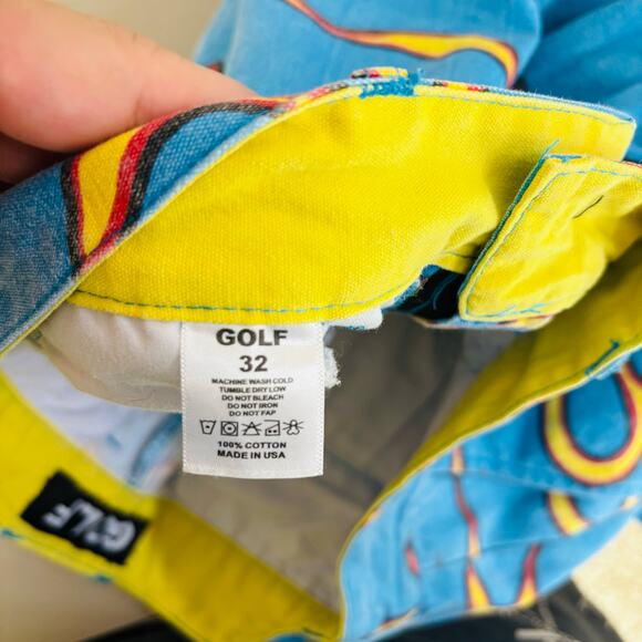 GOLF WANG Flame Pants Size 32 Mens Blue Tyler The Creator Tapered Cotton - Picture 6 of 7